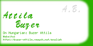 attila buzer business card